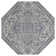 Truman Bohemian Medallion Textured Weave Navy/Gray Indoor/Outdoor Rug