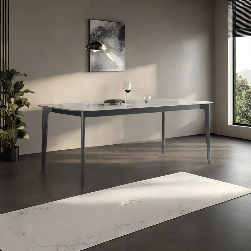 Table de salle à manger Light Luxury, H 29,52 po x L 70,86 po x l 35,43 po, Gris