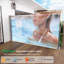 Auvent latéral rétractable 71 po x 138 po, semi-transparent avec impression UV, UPF50 +, idéal pour bloquer la poussière, le soleil et le vent, créant un espace privé pour le jardin, le balcon et la piscine.