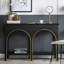Console en bois avec accents dorés