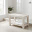  Banc de douche en teck avec tablette, tabouret de douche rustique gris clair de 30 po de largeur, siège de douche entièrement assemblé, banc de baignoire spa résistant à l'eau pour la douche, la salle de bain et le vestibule, le Sitara