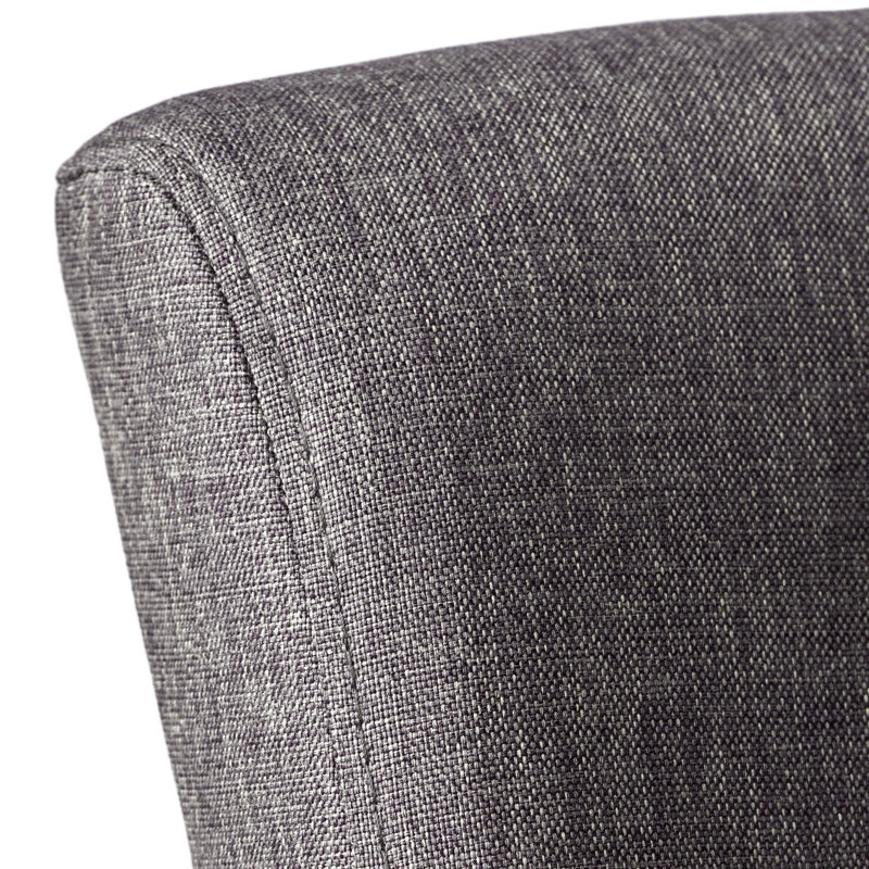 Chaise d'appoint rembourrée et capitonnée Aristeo, Gris