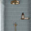 Carreau de mosaïque de plancher et de mur en porcelaine brillante Blue Maris Scale 12 po x 12 po