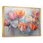 Minimalisme, tulipes rouges et grises sur toile-97030347-97030353