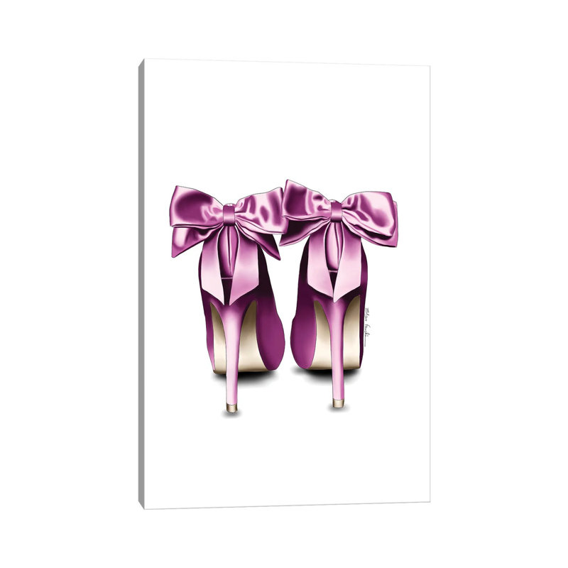 Satin Bow Heels 1 Piece Wrapped Canvas Wall Art, 101.6 cm H x 66.04 cm W x 3.175 cm D