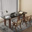 Bureaux rectangulaires noirs en bois massif-107654264