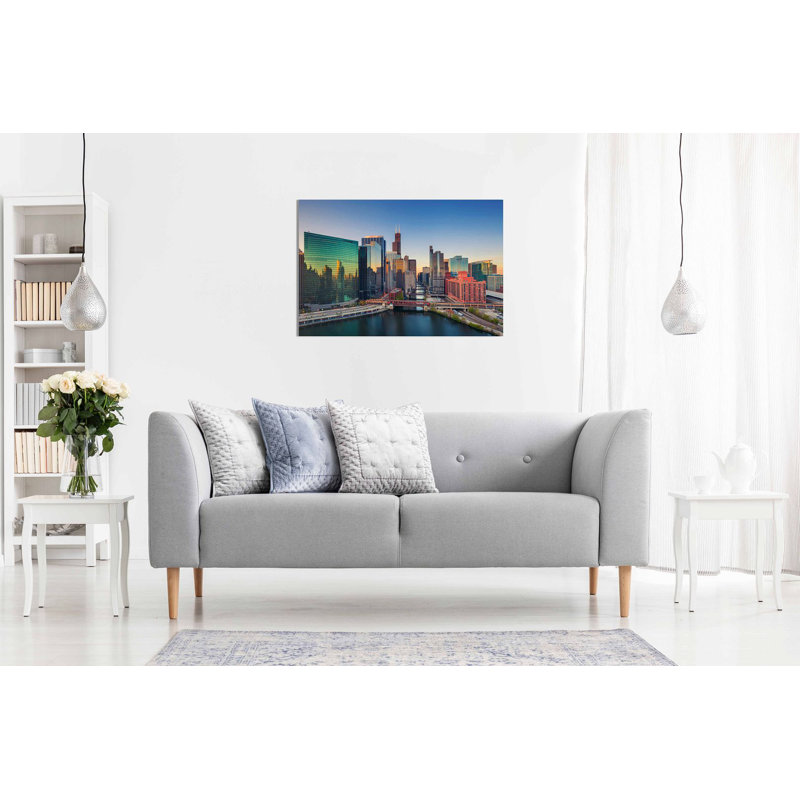 Chicago Skyline - Wrapped Canvas Print, 51cm H x 76cm W