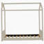 Lit simple en velours beige-303783143