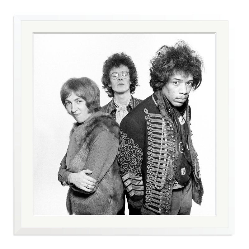 Jimi Hendrix and The Experience, White, 33" H x 33" W