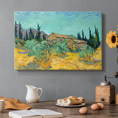 Ferme parmi les oliviers-Vincent van Gogh-Toile tendue avec châssis-1889