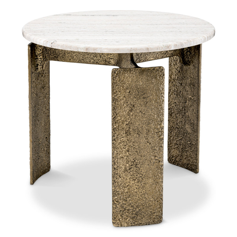Side Table Bodega Antique Brass Finish