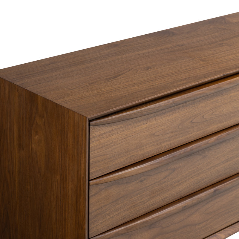 Cura 6 Drawer American Black Walnut Dresser