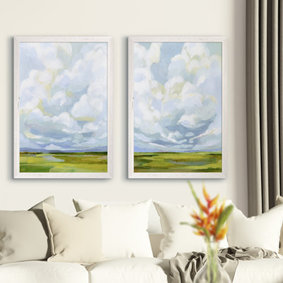 «Lucid Skies III» par Vincent Van Gogh - ensemble de 2 reproductions d'art encadrées