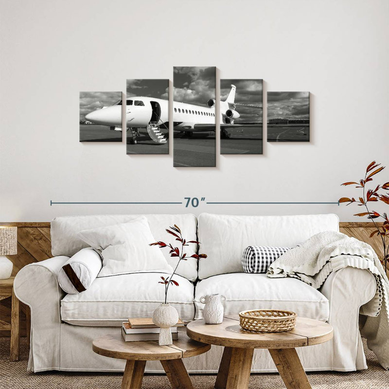 Boarding Private Jet, 24" H x 55" W