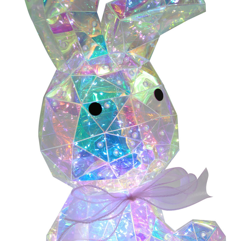 Prismatic Iridescent Spring Easter Bunny 16in - Mitzie