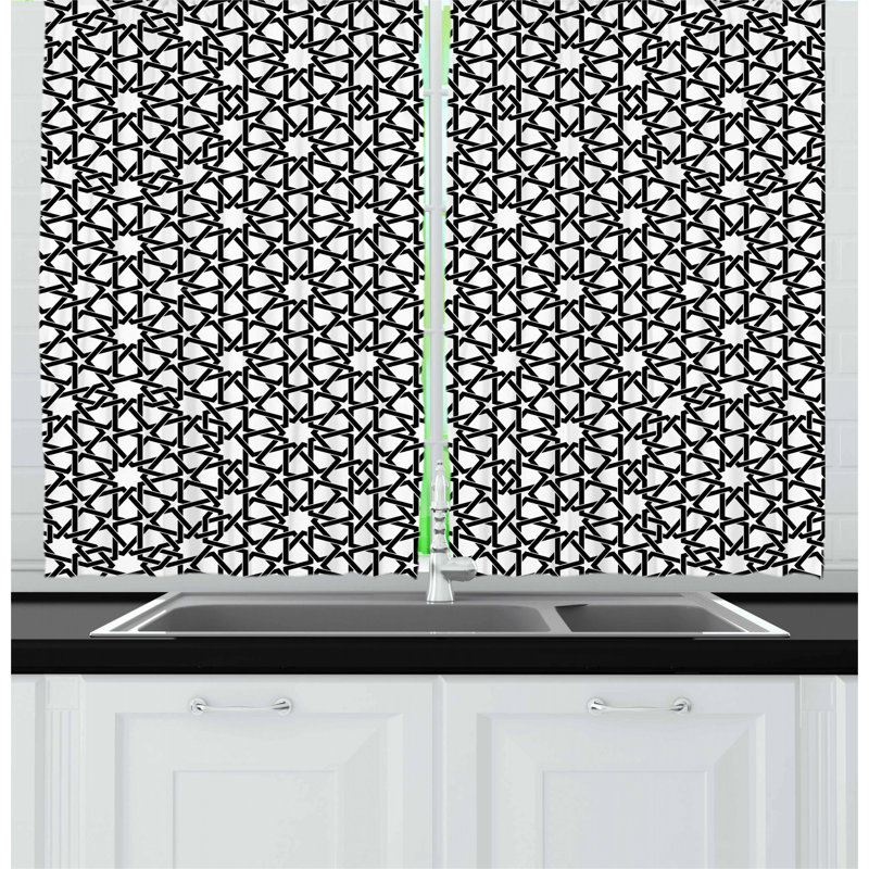 Geometric Tailored Kitchen Curtain