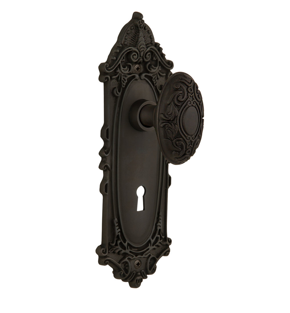 Victorian Plate with Decorative Keyhole and Victorian Door Knob Nostalgic Warehouse 