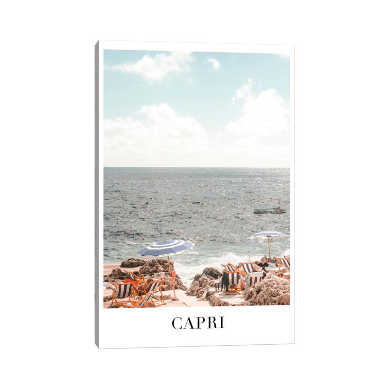 Capri Travel - Print on Canvas, Wrapped Canvas, 45.72cm H x 30.48cm W x 1.91cm D