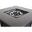 30" Powder-Coated Metal Fire Pit with Smoked Glass Surface