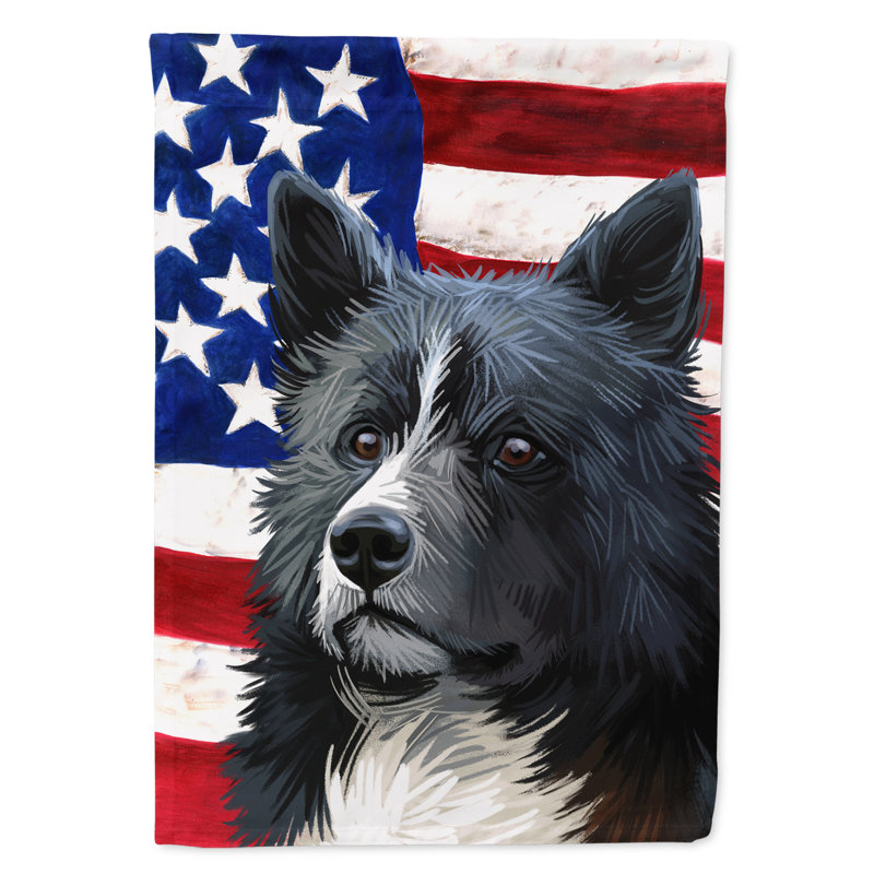 Double Sided 40'' H x 28'' W Polyester Independence Day House Flag, Karelian Bear