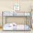 Full Over Full Metal Bunk Bed With Built-In Ladder And Full-Length Guardrails-121403367