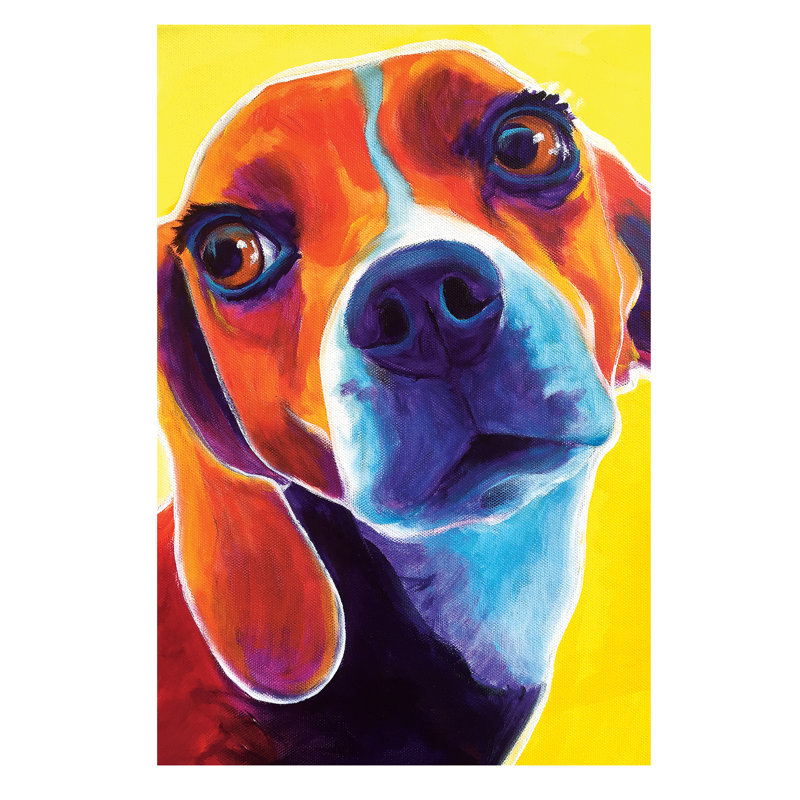 Marcie The Beagle - Print on Canvas, 66.04 cm H x 45.72 cm W x 1.91 cm D, No Frame