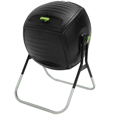 50 Gallons Steel Outdoor Tumbler Composter with Latching Lid