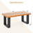 Teak Wood Patio Table With  River Feel Epoxy Tabletop Indoor Outdoor Side Table