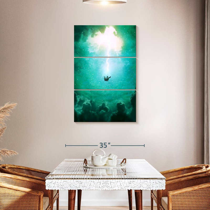 Kelan Falling From Space, 45" H x 28" W