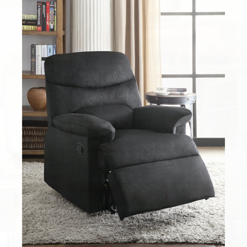 Fauteuil inclinable en tissu tissé, Noir