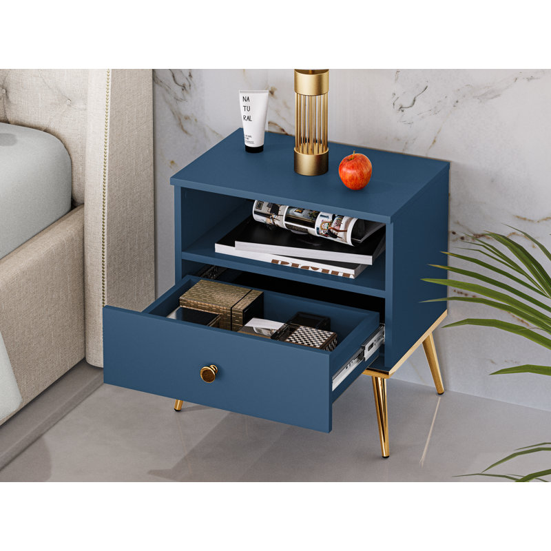 Raab 50cm W Manufactured Wood Bedside Table