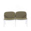 Causeuse d'extérieur en PP Luna, structure blanche avec coussin vert Luna-687214790