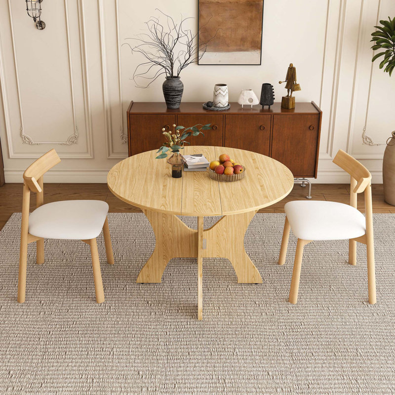 Ensemble de salle à manger pliable 3PCS, Chêne antique