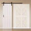 84" Height Modern Sliding Barn Door | Primed Surface Paintable | Closet Pantry Door with Installation Hardware Kits-59378300-62260199-117256344