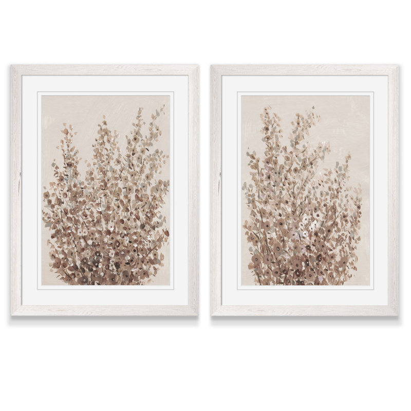 «Rustic Wildflowers I» par Vincent Van Gogh - ensemble de 2 reproductions d'art encadrées, H 20 po x l 16 po, Blanc