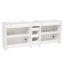 Meuble-lavabo double 84 po, 2 lavabos en céramique et comptoir en quartz 84 po, avec tablettes réglables et 3 tiroirs, grand espace de rangement, poignées en métal argenté et charnières à fermeture douce, blanc-116234294
