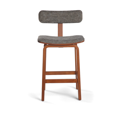 Tee Upholstered Stool with Solid Wood Frame