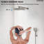 Système de douche à pression équilibrée, robinet de douche à pluie de 10 pouces avec valve brute-73468224