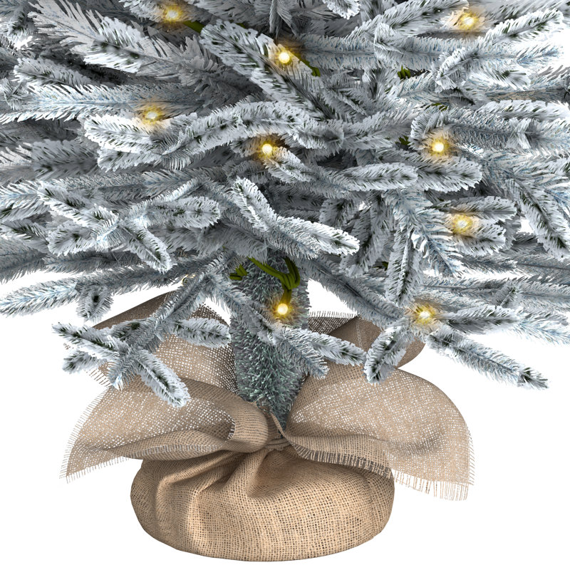 Luxury 91.5H Pre-lit Snowy Christmas Tree