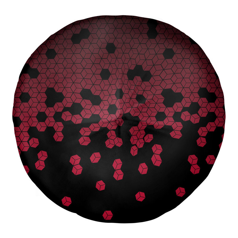 Coussin de sol Katelyn Elizabeth, Hauteur 30 po x largeur 30 po, Rouge