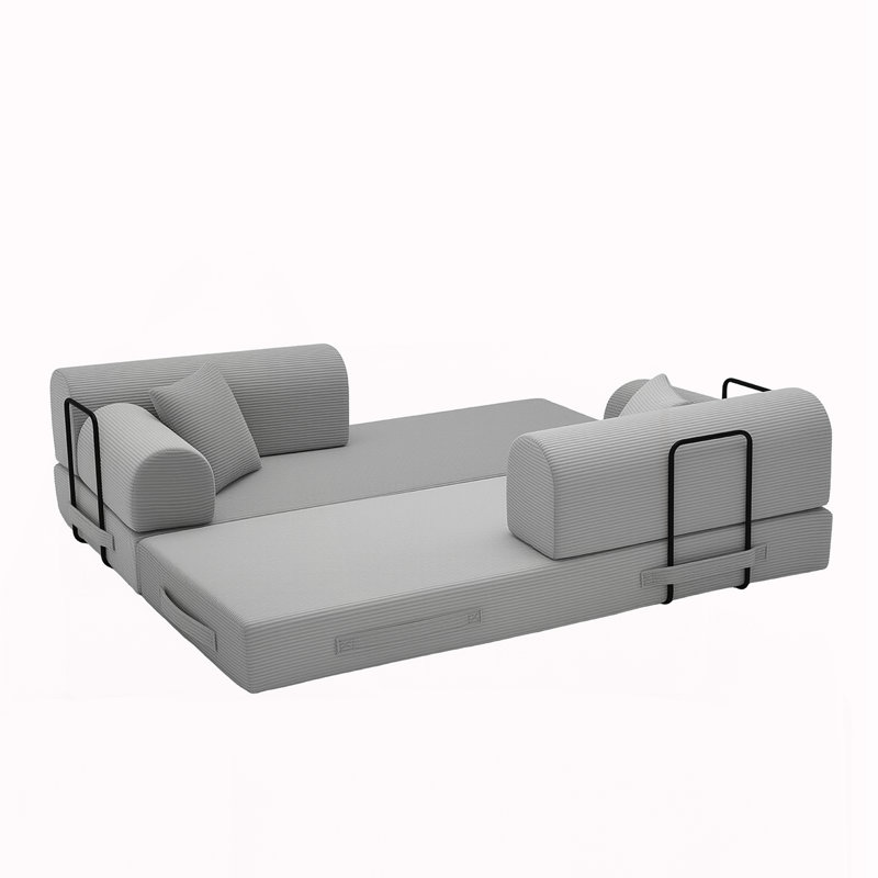 Canapé-lit convertible, Tissu gris
