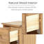 Pursley 3-Piece Rustic Bedroom Set, Solid Waxed Wood, 4-Drawer Chest & 2-Bedsides