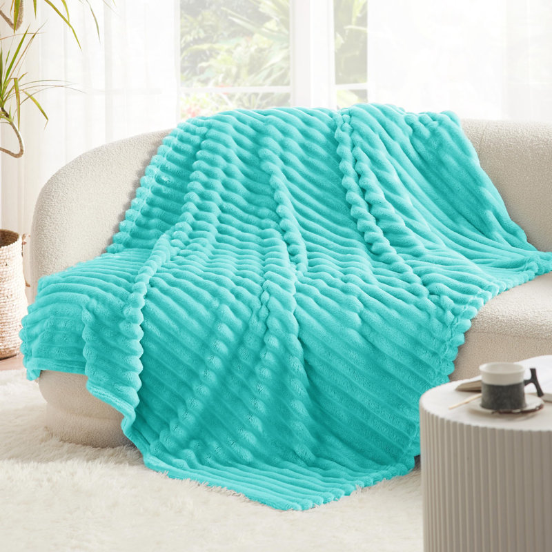 Bedsure Flannel Fleece Blanket for Girls, 300 GSM Soft and Cozy Blanket for Dorm & Home Decor, All-Season Gift, Blue Fog
