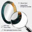 Or bleu sarcelle océan spirale IV - décor de miroir mural ovale doré-9586369