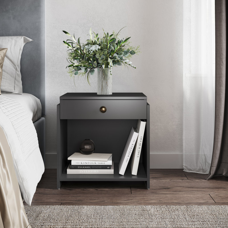 Boyd Sleep Sydney Single Drawer Nightstand, Black