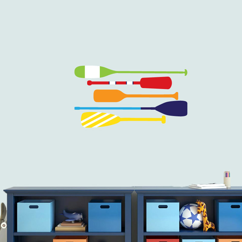 Ensemble d'adhésif décoratif 5 pièces avirons de bateau, H 5 po x l 36 po