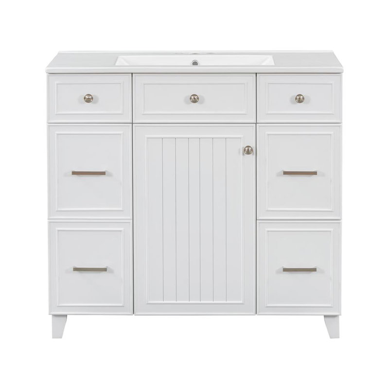 36" Bathroom Vanity, White