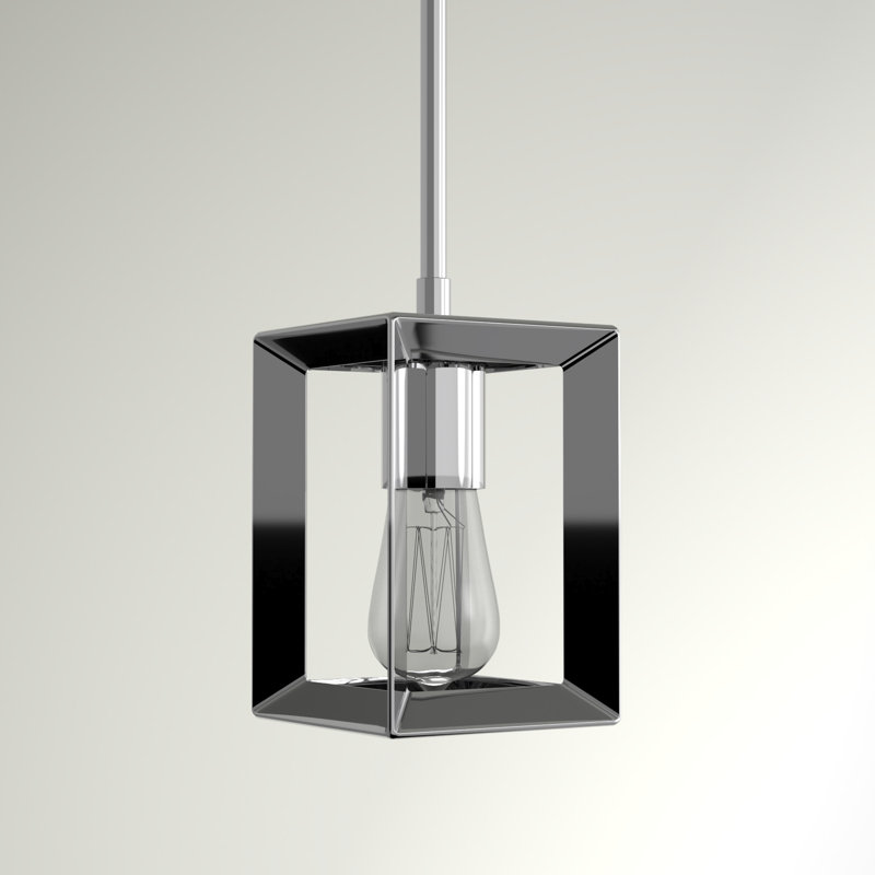 Luminaire suspendu rectangulaire à une lumière Averee, Chrome