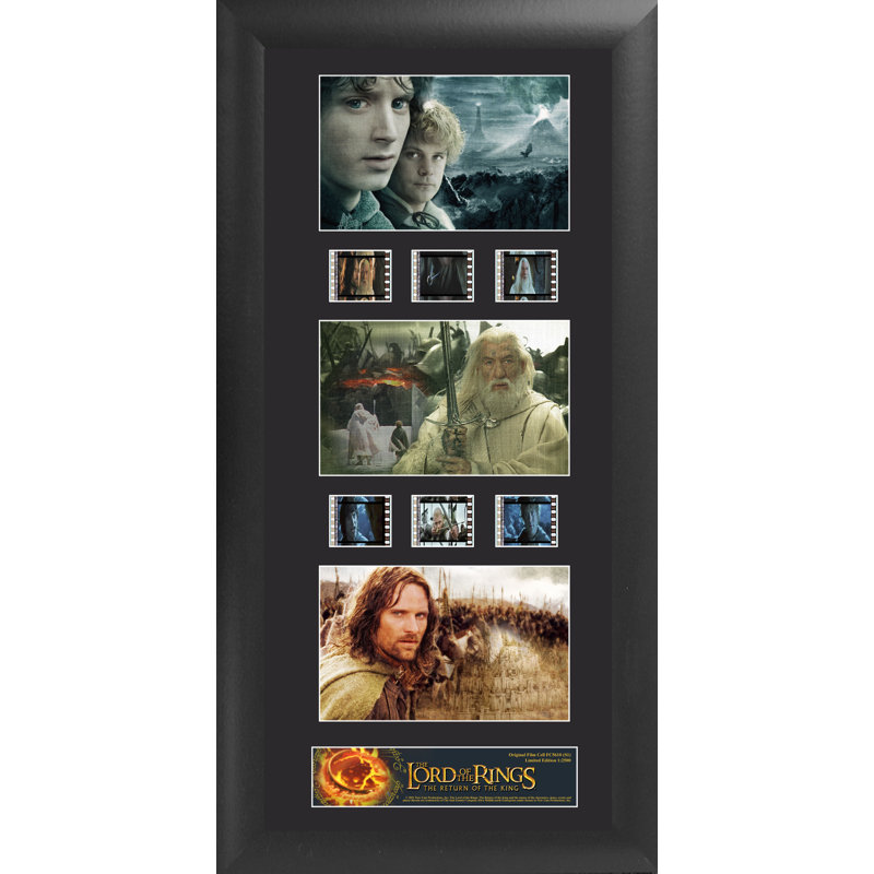 « lord of the rings : retour de the king trio filmcell », affiche rétro encadré
