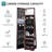 Classic Walnut Jewellery Armoire With Rotating Base And Built-In Mirror